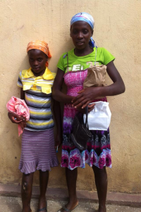 Marise and her sister when she first came to our mobile clinic in Thoman. 