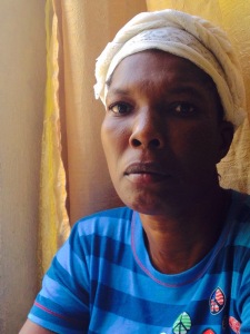 Jesula has a terrible breast tumor that has to be cleaned daily and causes her intense pain. She is now receiving chemotherapy in a cancer center in Port au Prince
